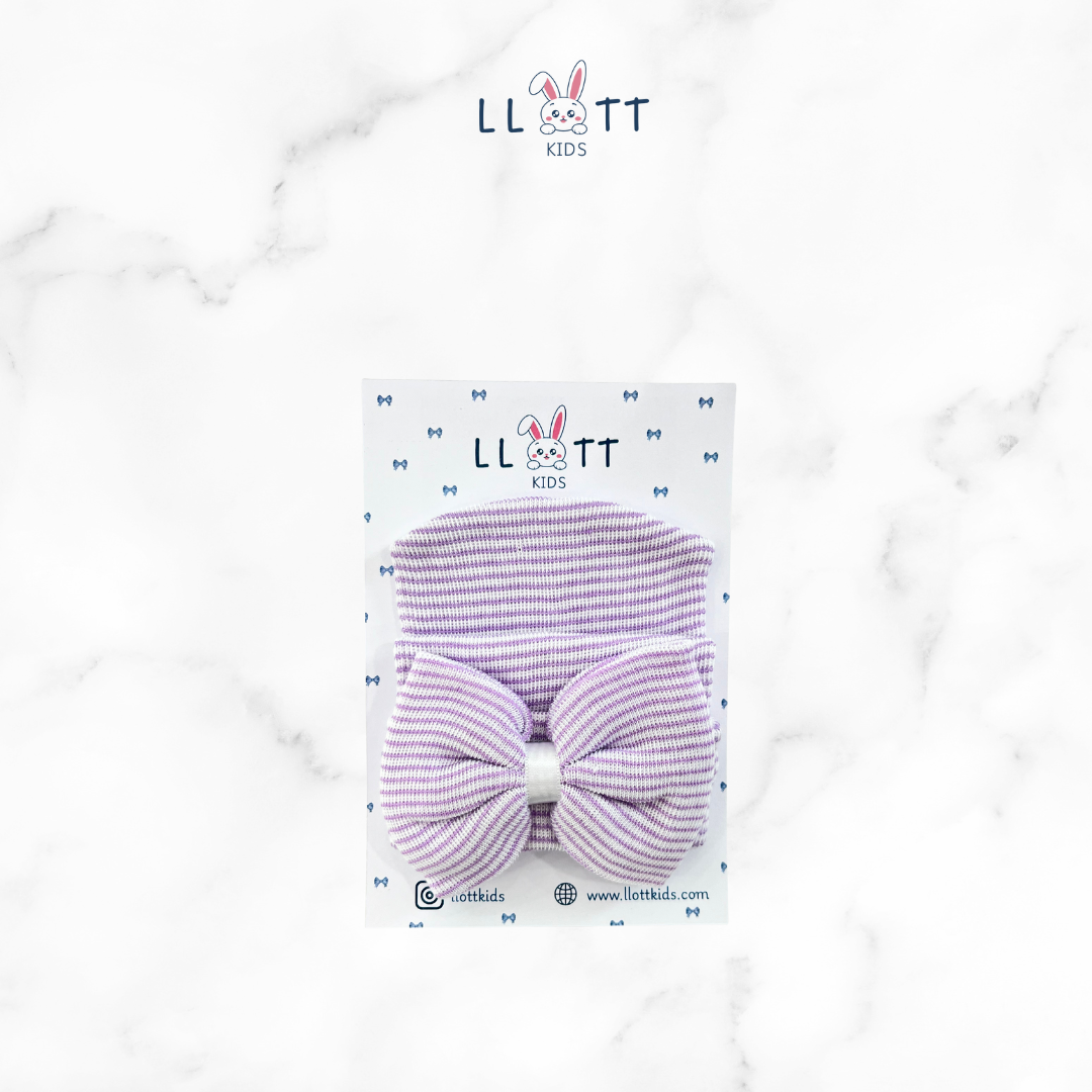 Hat with Bow ( Purple )