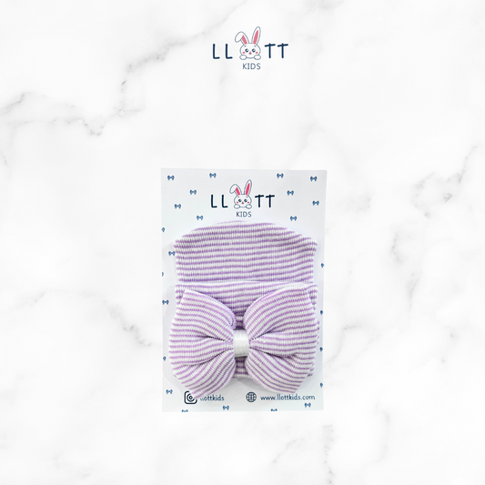 Hat with Bow ( Purple )