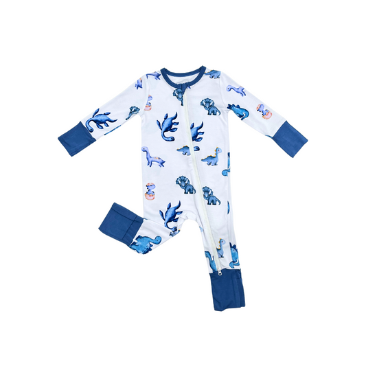 Dinosaur Zippy Onesie ( Open Feet )