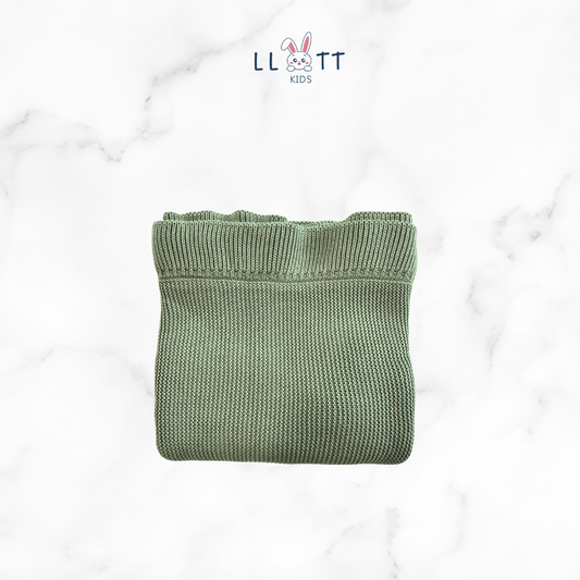 Green woven blanket