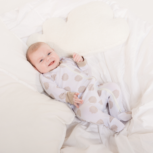 Beige Zippy Onesie ( Closed Feet )